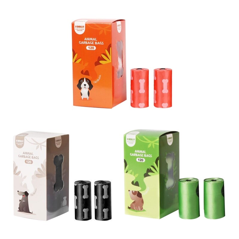 A0KE Disposable Dog Poop Bag Dog Poop Bag Degradation Bag for Picking Up(8 Rolls)
