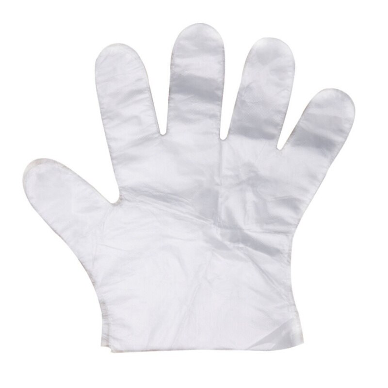 100 Pcs Disposable Gloves One-off Plastic Gloves Restaurant BBQ Transparent Eco-friendly PE Gloves Kitchen Garden accessories