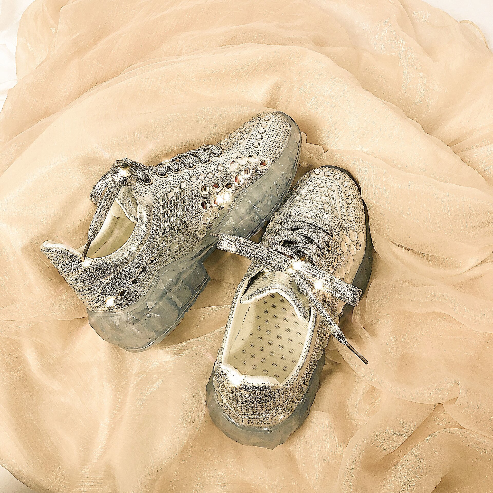 super comfortable shining crystal shoes crystal sneakers