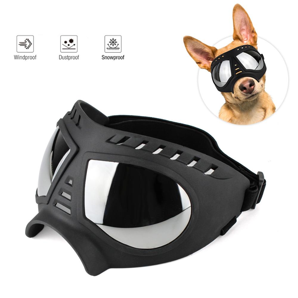 Seje hundesolbriller uv-beskyttelse vindtæt beskyttelsesbriller kæledyrsøjne slid mellemstor hund svømning skøjteløb briller