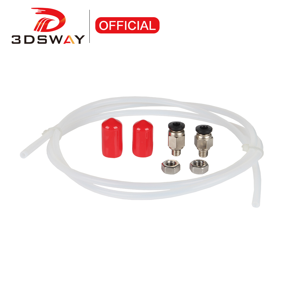 3D Printer Parts Filament Dryer Box 2.5x4mm PTFE Tube DIY Dry Box PC4-M6 Pneumatic Connector with Nut for PLA ABS Filaments