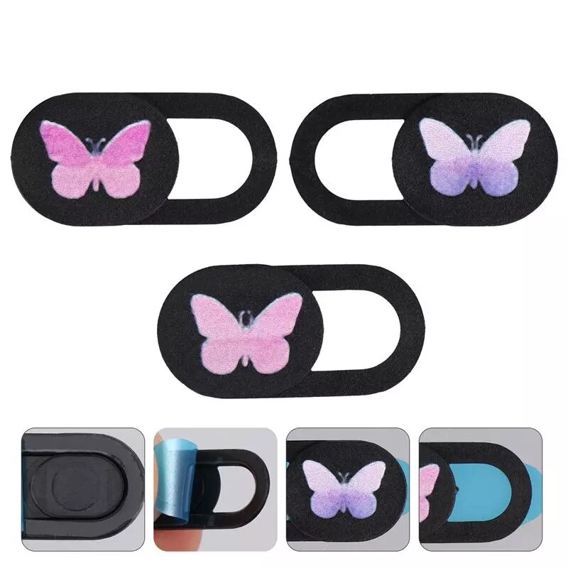 3Pcs Vlinder Of Daisy Webcam Cover Telefoon Privacy Beschermende Cover Laptop Lens Occlusie Privacy Cover