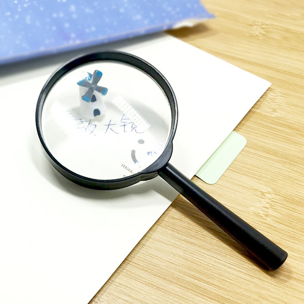 Magnifier Plastic Magnifier Portable Magnifier 5 Times Handheld Magnifier High Definition Magnifier Mini Magnifying Mirror