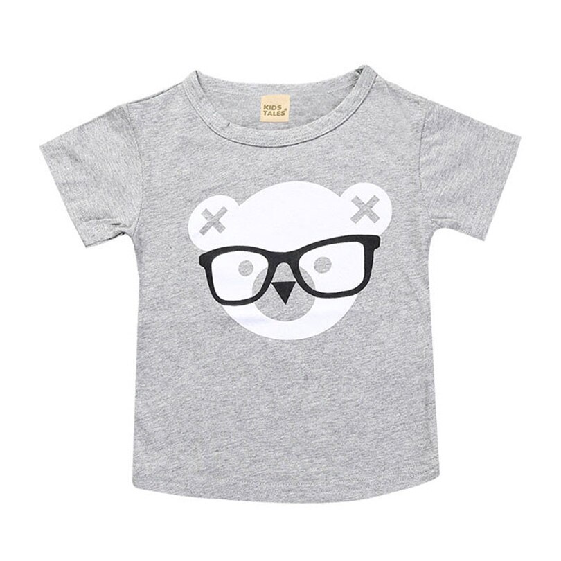 1-6Y Sommer Jungen T-Shirts Kleidung Cute Bear Baumwolle Kurzarm Cartoon Kinder Casual T Shirt Mädchen T tops