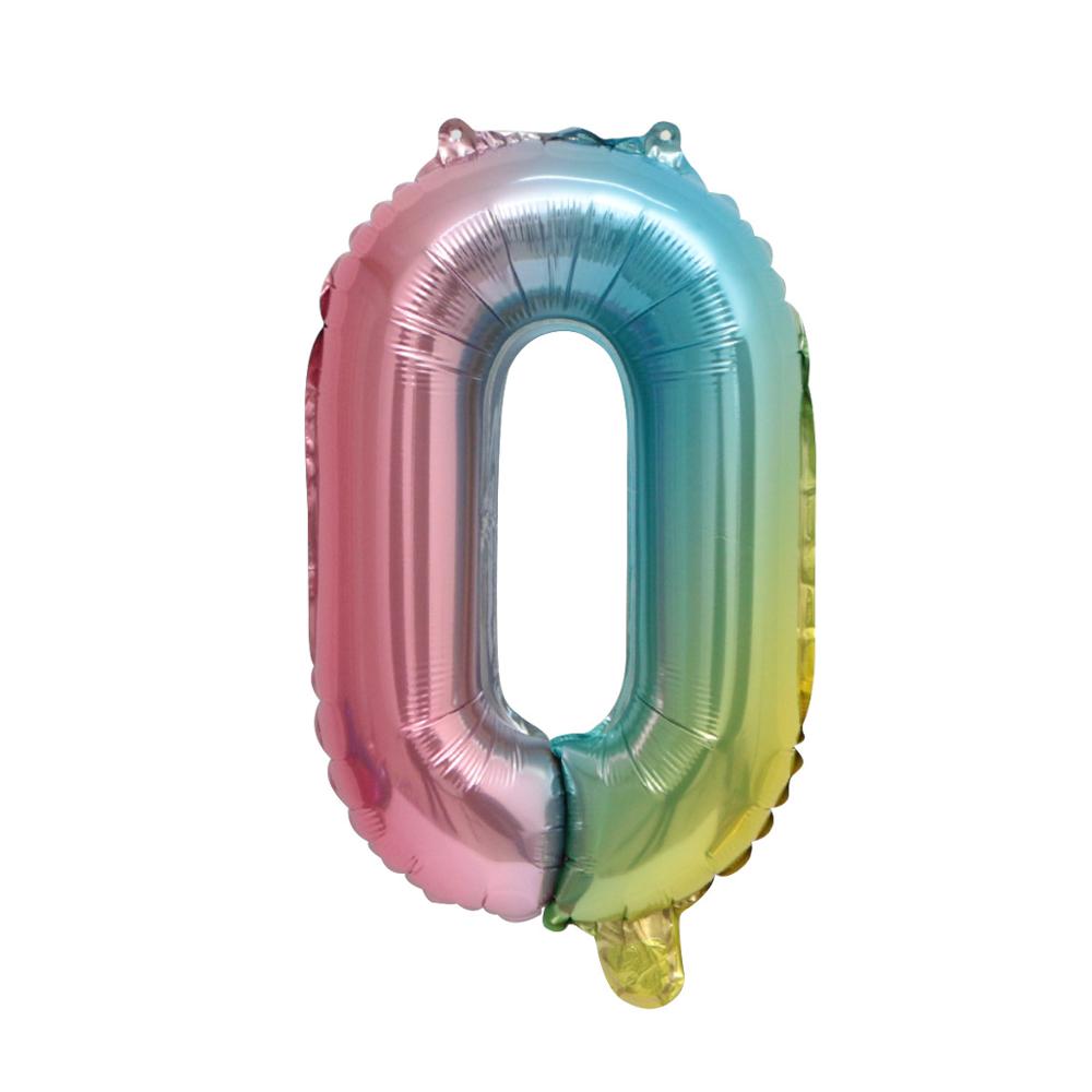1pcs Rainbow Number Balloons Gradient Heart Star Love Happy Birthday Balloons for Birthday Baby Shower Anniversary Wedding Party