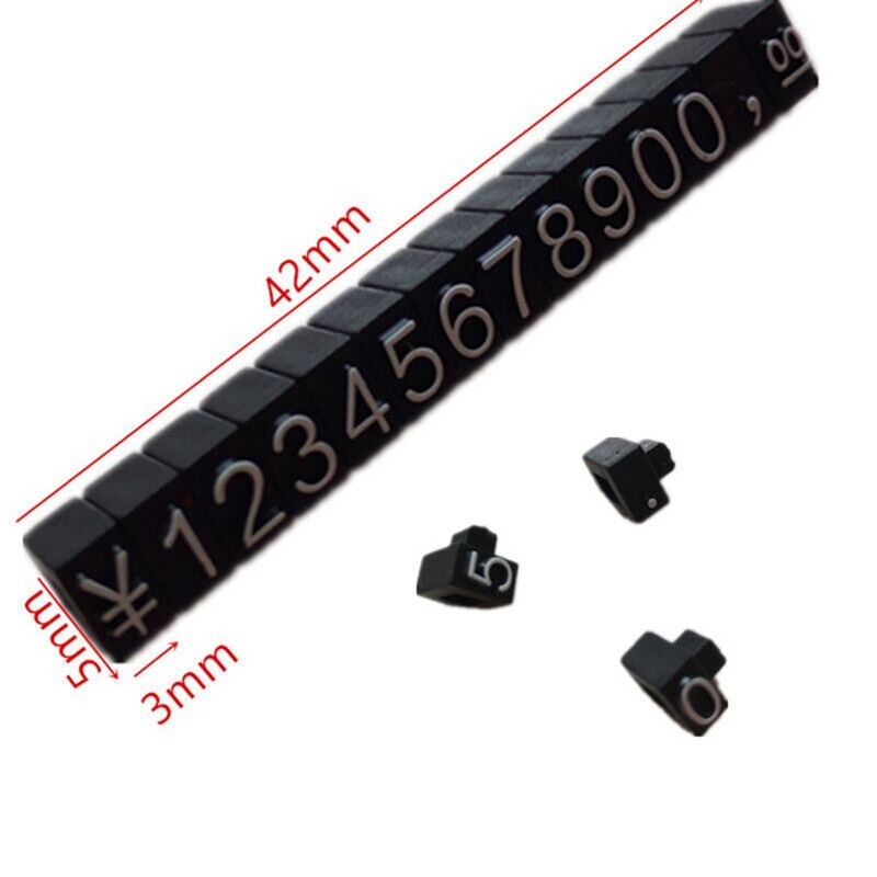 3*5mm justerbar pris kube tag til smykker pris display tæller stativ nummer brev dollar pris blok kit til detailbutik