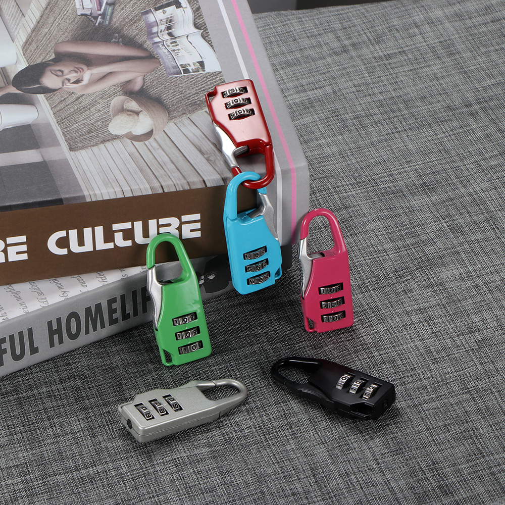 3 Dial Digit Number Code Password Combination Padlock Security Travel Safe Lock