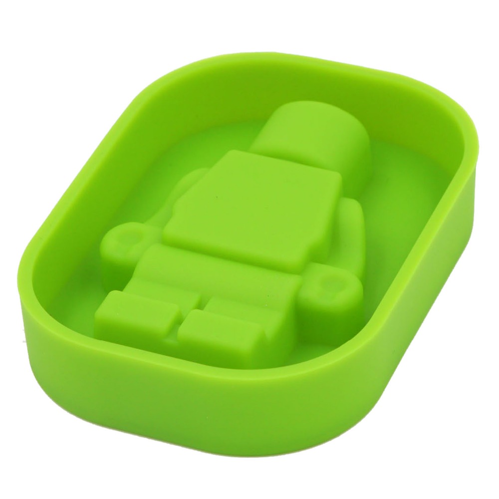 Silicone Robot Mold Ice Cream Tubs Robots Ice Cream Maker Mold Silicone Trays Mold Baking Tools Bar Ice Cube Mold Kitchen Gadget: green