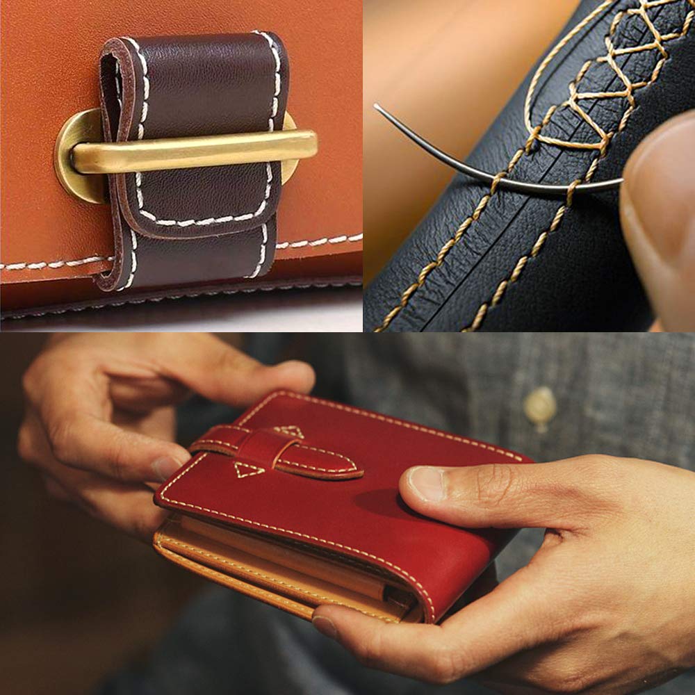 24/10Colors Flat Waxed Thread 50/30M Leather Sewing Thread DIY Hand Work Leather Thread Set For Leather Wallet Bag Shoes Repair