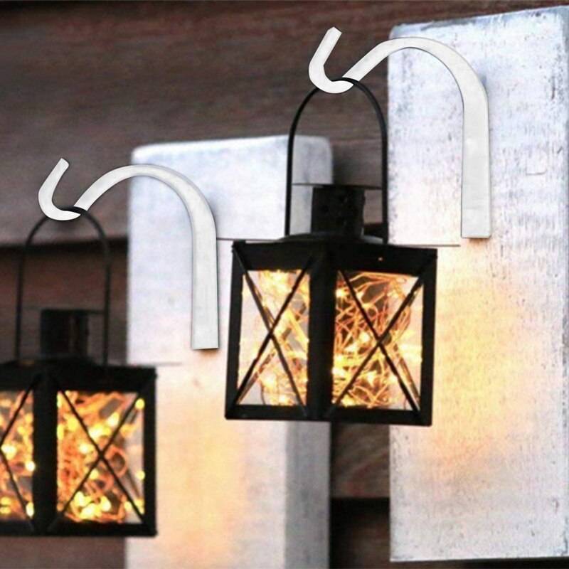 Applique murale suspendue en fer pour plantes et fleurs, support de Pot, support d&#39;étagère à crochet (blanc, 4 pièces)