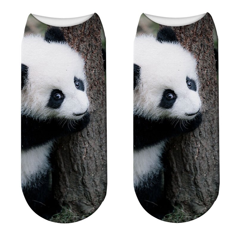 Casual, coole panda-patroon harajuku sokken voor dames, hipster, grappige katoenen korte sokken, vrouwelijke kunst, lage dunne sokken: Stijl 16