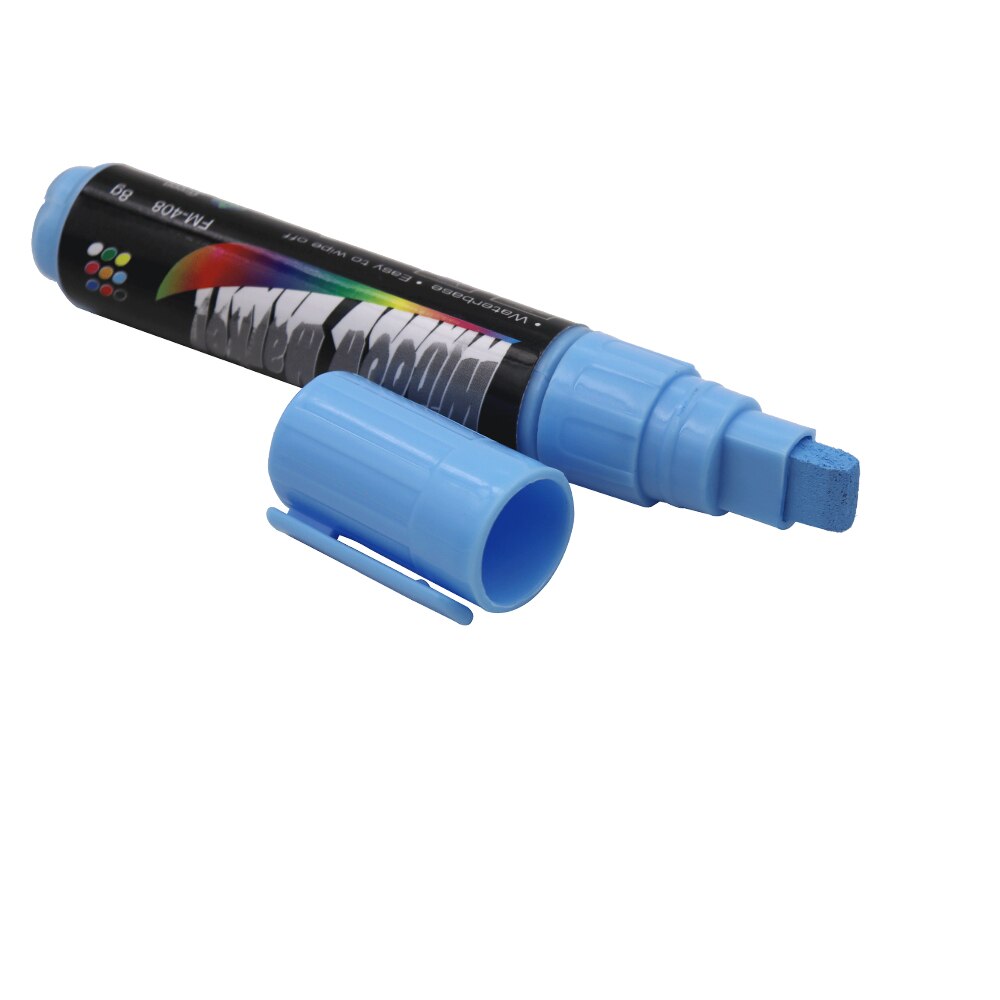 Flashcolor 8mm Bunte Textmarker Fenster Marker Stift für LED Schreibtafel, Tafel Aufkleber, Malerei: Blau
