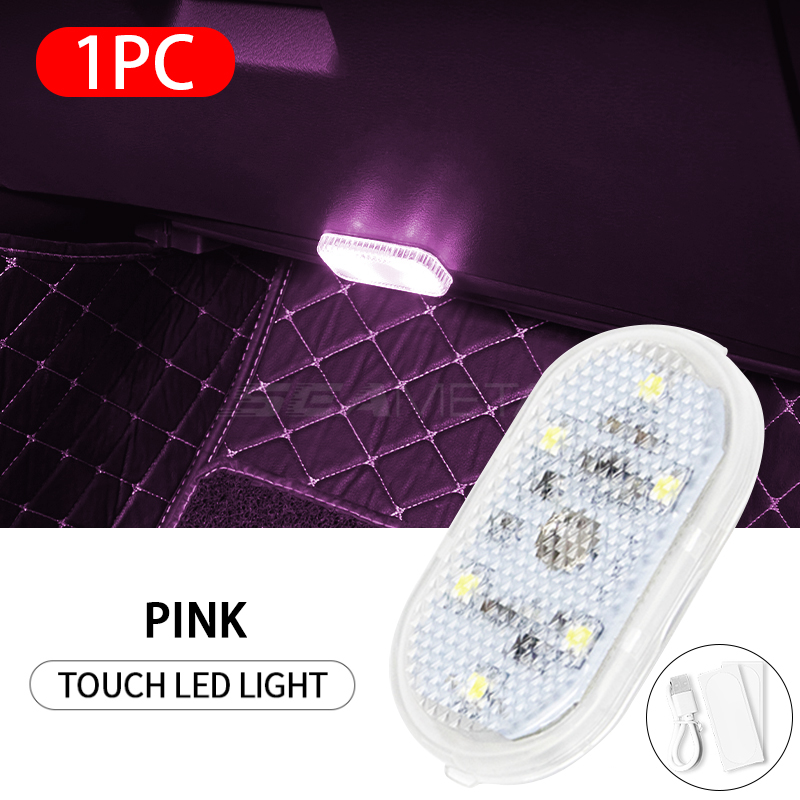 SEAMETAL 5V voiture Led éclairage doigt tactile capteur lampe de lecture LED Attraction lumières USB Charge 6 ampoules pour voiture intérieur lumières