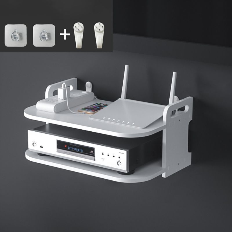 Wall Mounting Metal Wireless Wifi Router Boxes/TV Set-Top Box/DVD Player Stand/Telephone Holder Rack Shelf Bracket