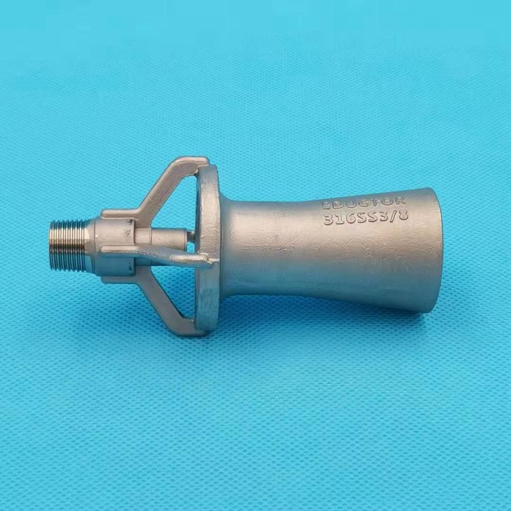 316SS Mixing Fluid Eductor, Solution stirring mixing venturi nozzle,one-piece construction epoxy industrial nozzle