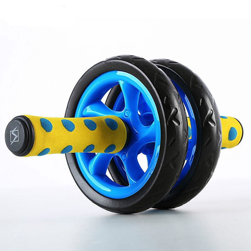 Spier Dubbele wielen Fit Wielen Geen Lawaai Abdominale Wiel Ab Roller Met Mat Voor Oefening Fitness Apparatuur Abdominale roller 1: Blauw