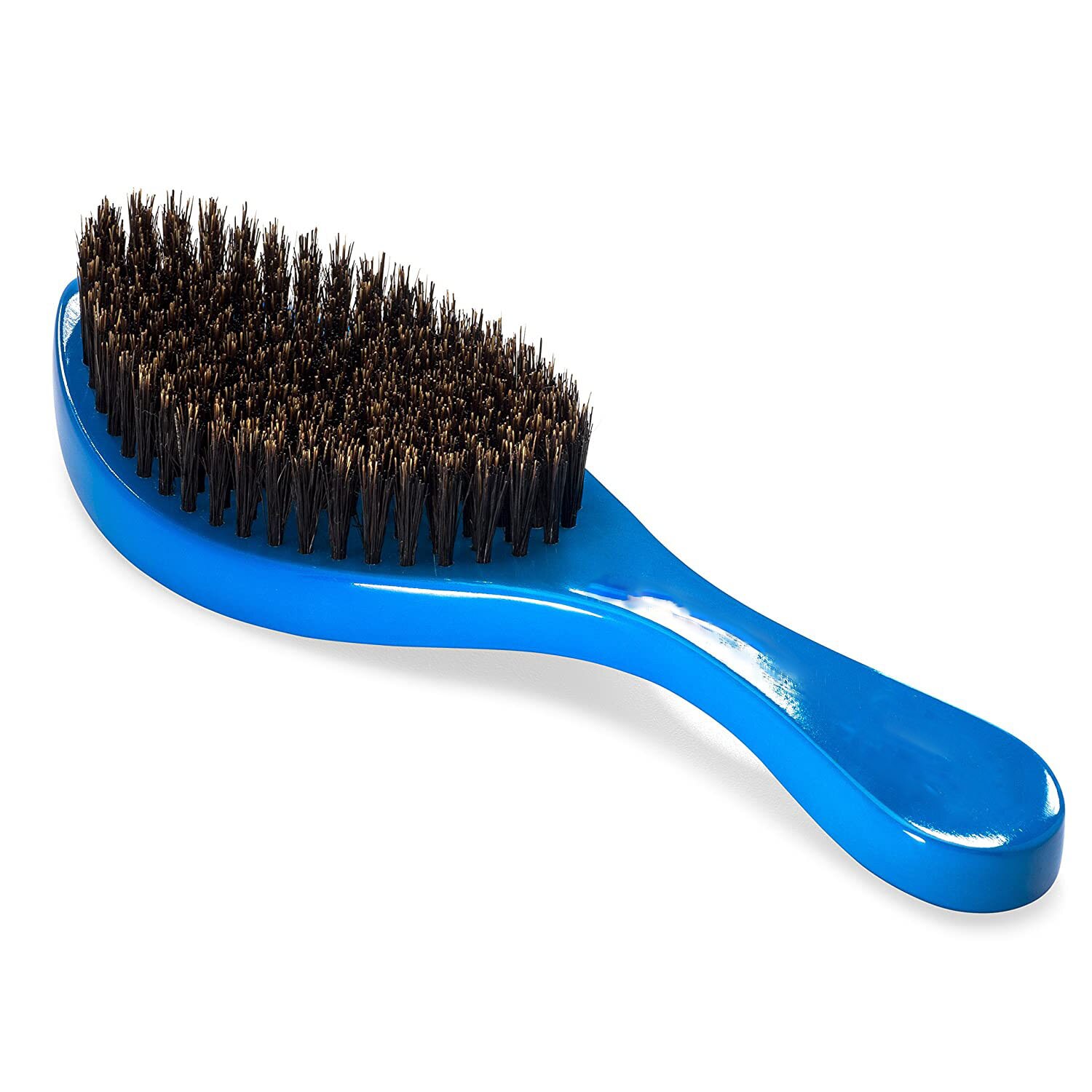 Blue 360 Wave Brush Afro Men's Comb Hair Brushes for Black Short Hair Wooden Handle Wild Boar Bristles Hard Medium: long