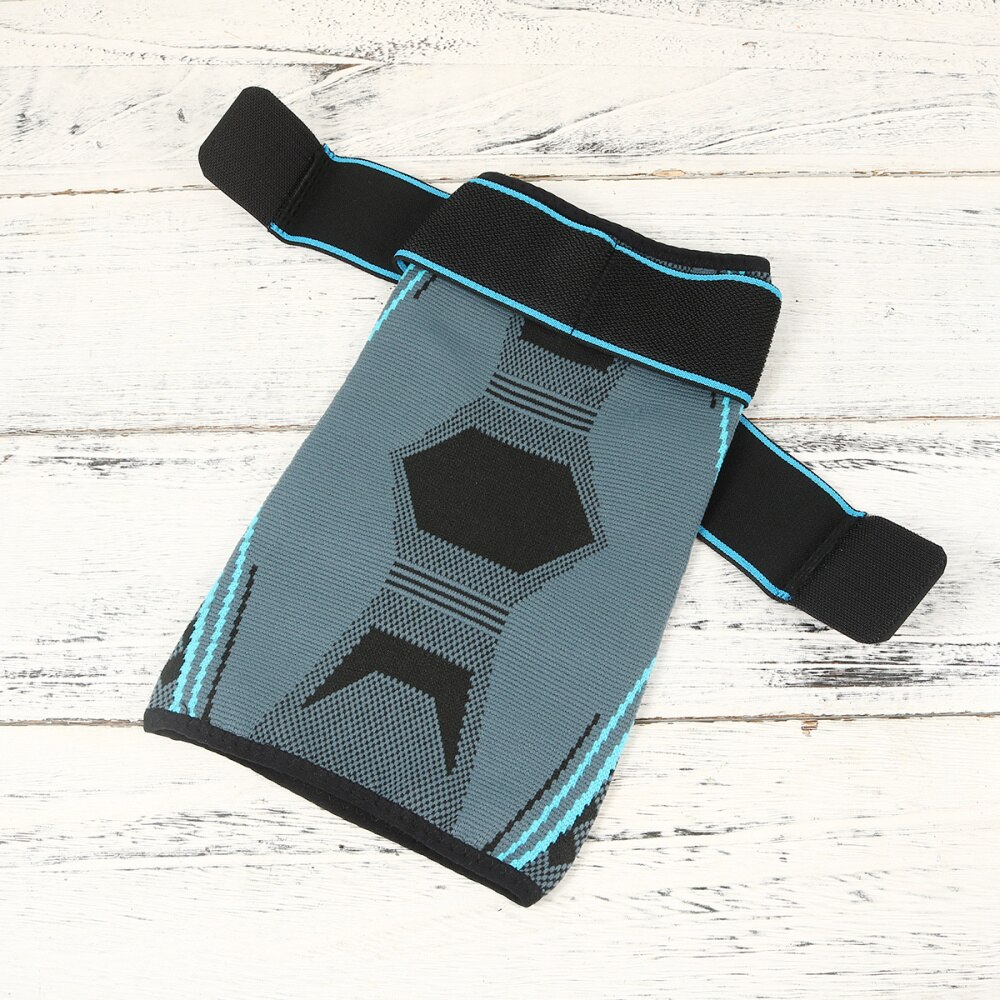 1 Paar Nylon Sport Beschermende Kleding Ondersteuning Druk Knie Pads Ademend Knie Protector Sleeve Voor Basketbal Klimmen (Blauw Si