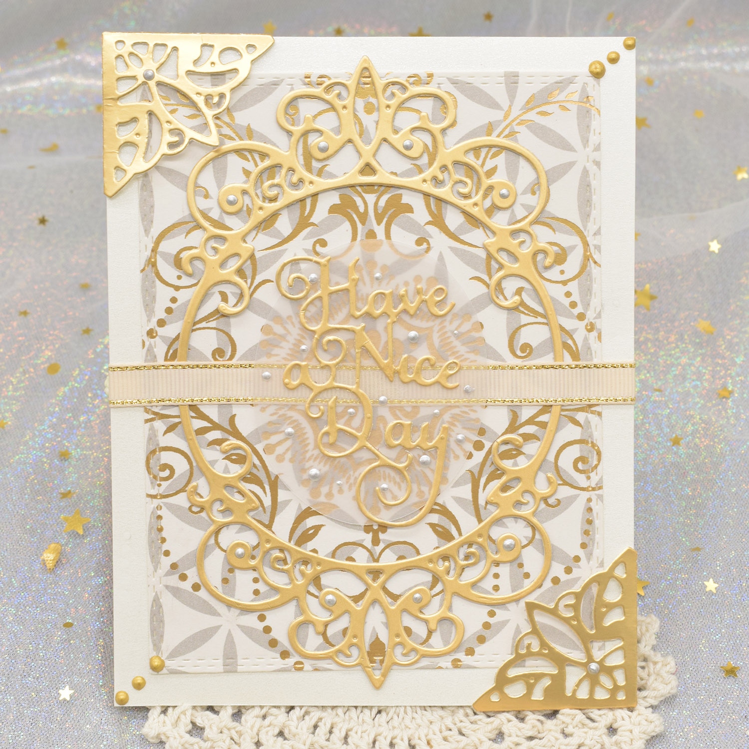 Lace Edge Frame Dies Words Metal Cutting Dies Stencil for Scrapbooking Album Paper DIY Cards Background Making Craft