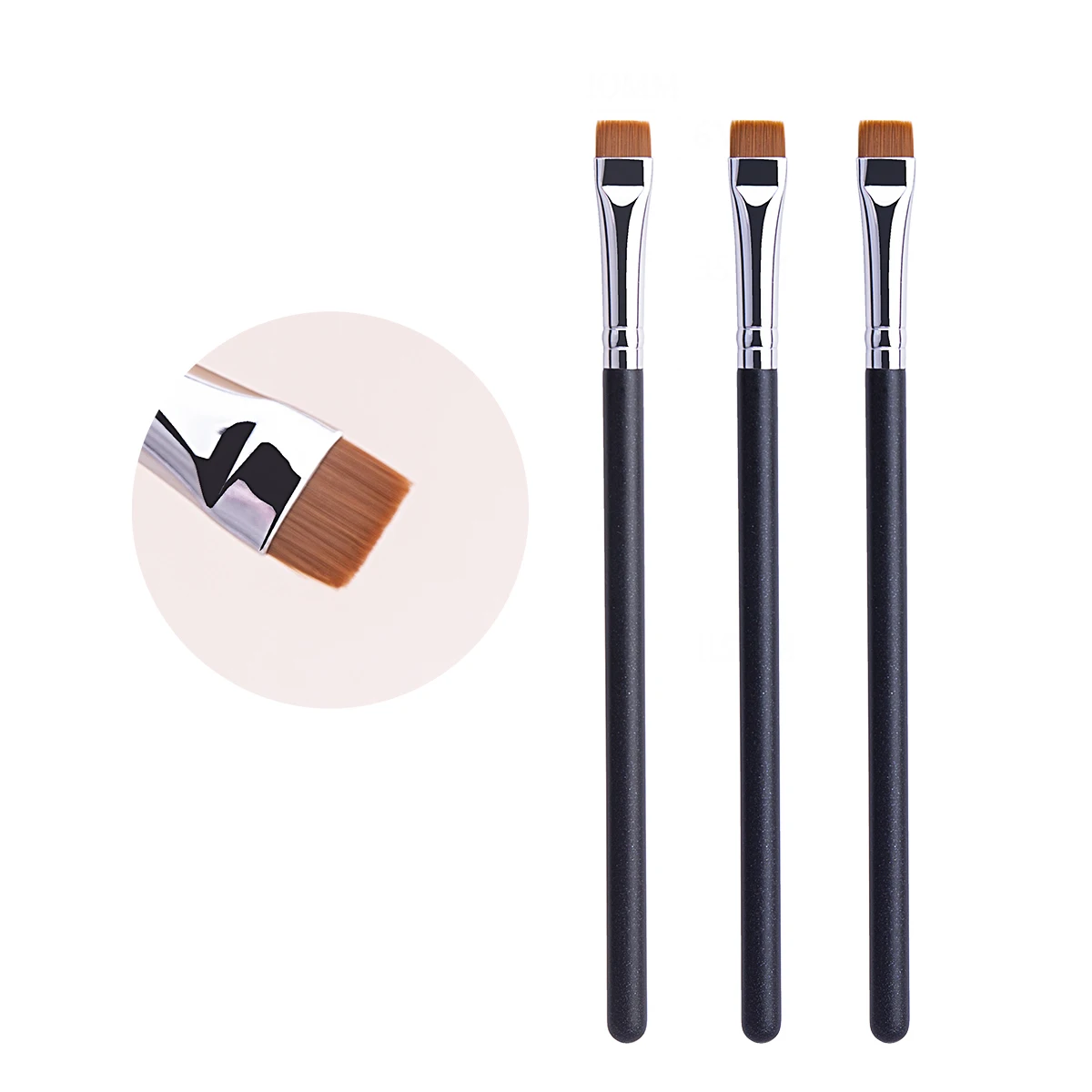 Oblate The Line Brush Ultra-thin Lip Line Eyebrow Concealer Brushes Detail Concealer Makeup Tool Lip Brow Contour The Line Brush: Yellow