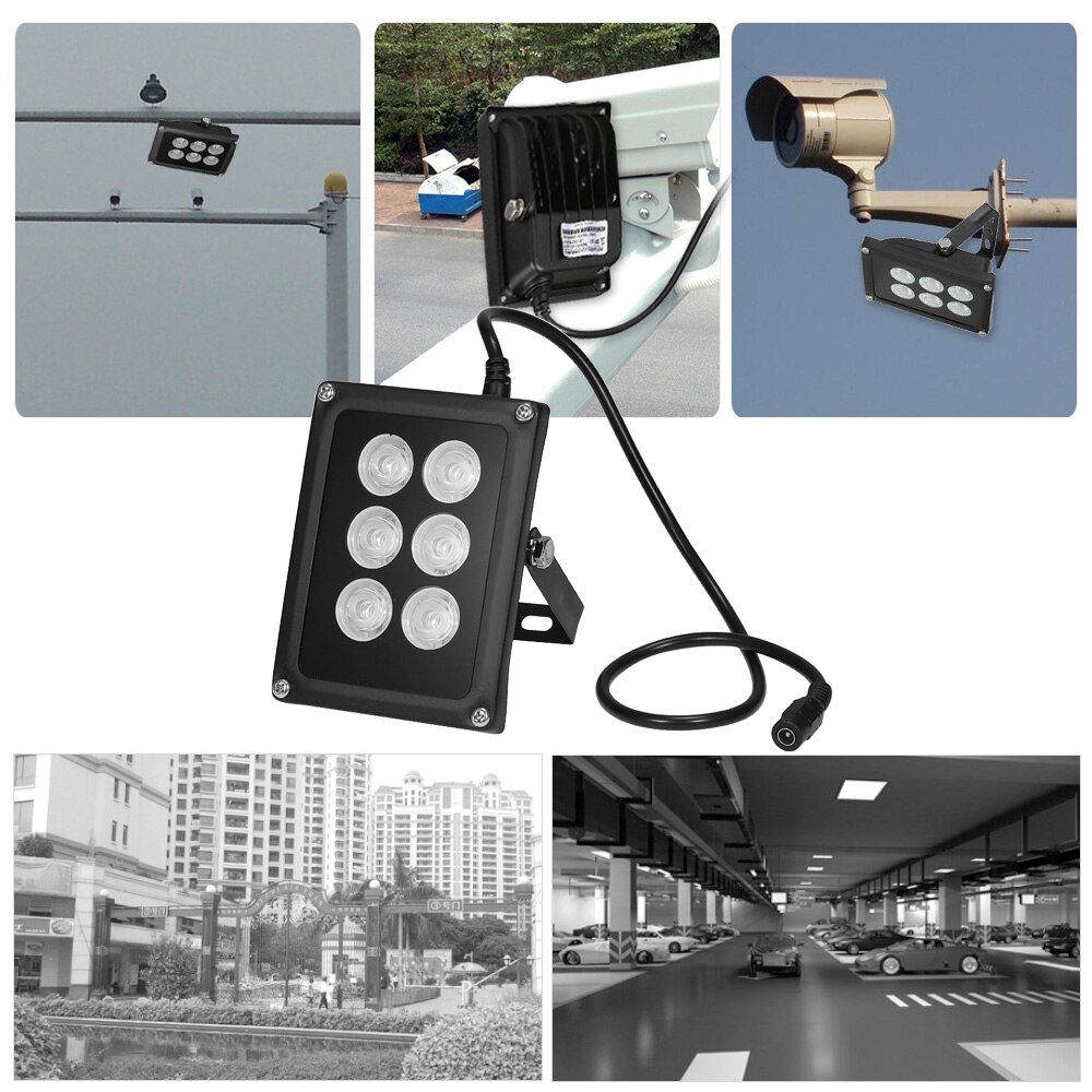 Infrared Illuminator 6pcs Array IR LEDS IR Illuminator Night Vision Wide Angle Outdoor Waterproof for CCTV Security Camera