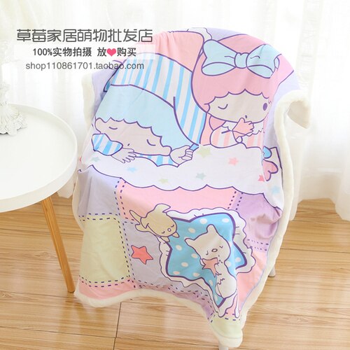 Duffy Bear Stellalou Shelliemay HelloKitty MyMelody Cinnamoroll PomPomPurin Plush Blanket Quilt Student Office Nap Cover Blanket: 8