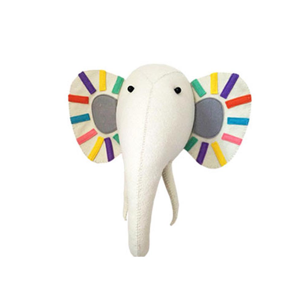Barnas baby rom 3d dyr veggmontering dyr hodet anheng vegg dekorasjon form dekorative vegg hengende ornamenter: Elefant
