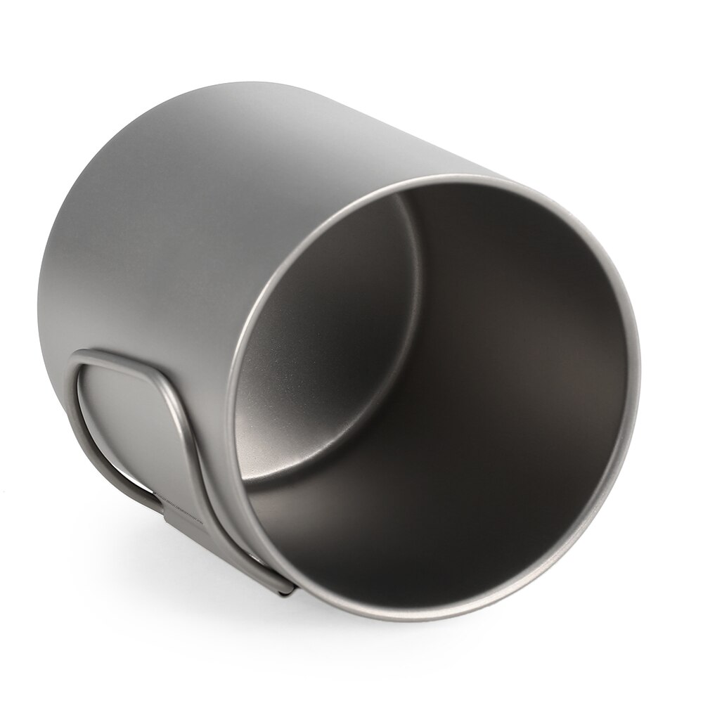 TOMSHOO 220/350/450/600ml Double Wall Titanium Water Cup Coffee Tea Mug for Home Office Outdoor Camping Hiking Picnic