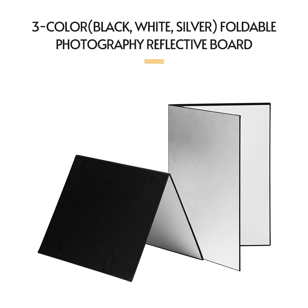 A3 a4 fotografering pap folereflektor sort sølv hvid tykt papir bogbræt reflekterende til kamerafotografering