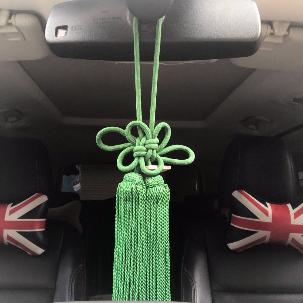 1 pièces JP jonction produire blanc Fusa Kiku noeud plus de couleurs pour voiture Auto rétroviseur fixation: green