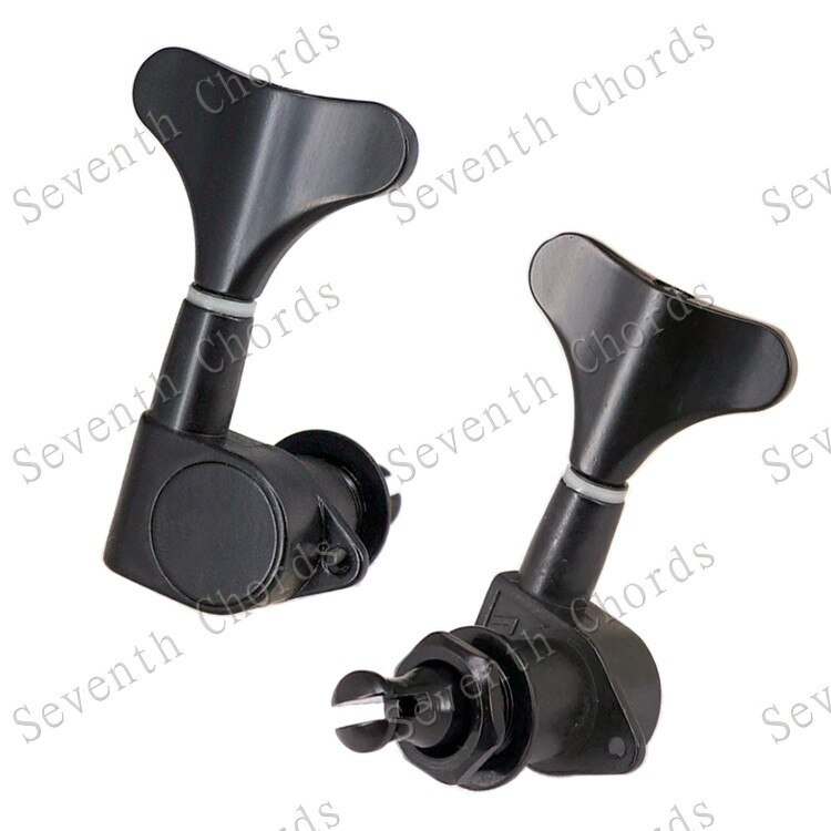 A Set 5 Pcs Bass Guitar String Tuning Pegs Tuners Machine Heads for 5 String Bass Replacement - Fish tail Buttons