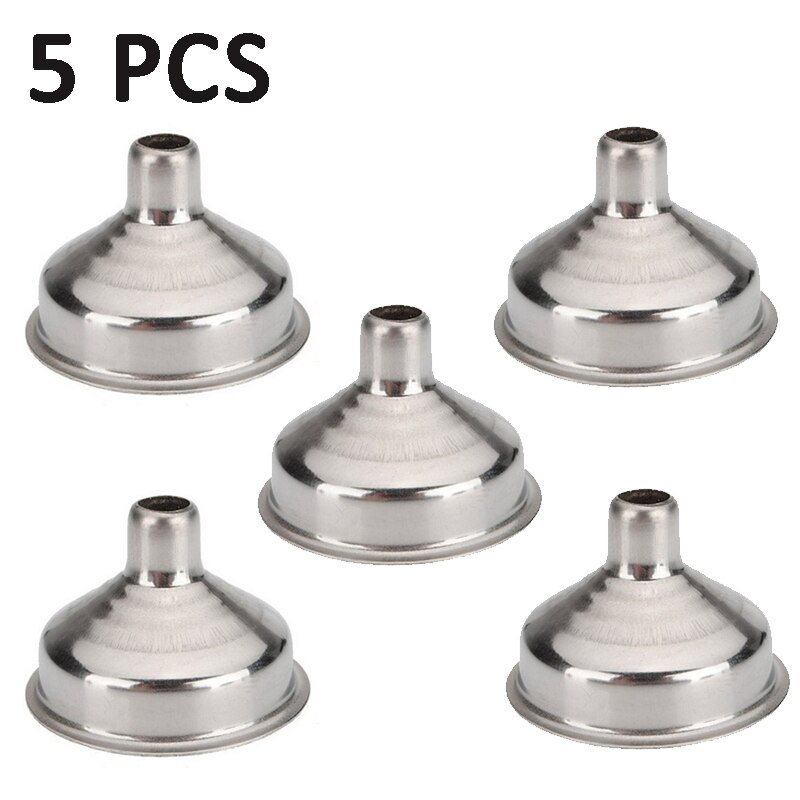 Kitchen Funnel Kitchen Oil Liquid Mini Funnel Metal Funnel With Detachable Filter Funnel Canning Home Kitchen Specialty Tools: 5 PCS