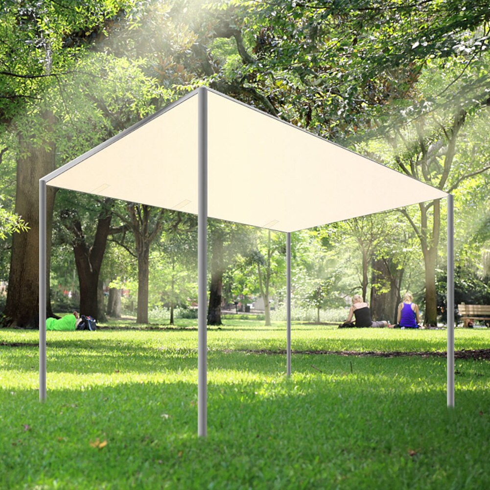 Baggård slidstærk uv blok udendørs terrasse solskærm sejl have skygge vandtæt markise pergola pyntede polyester græsplæne: 3 x 3m