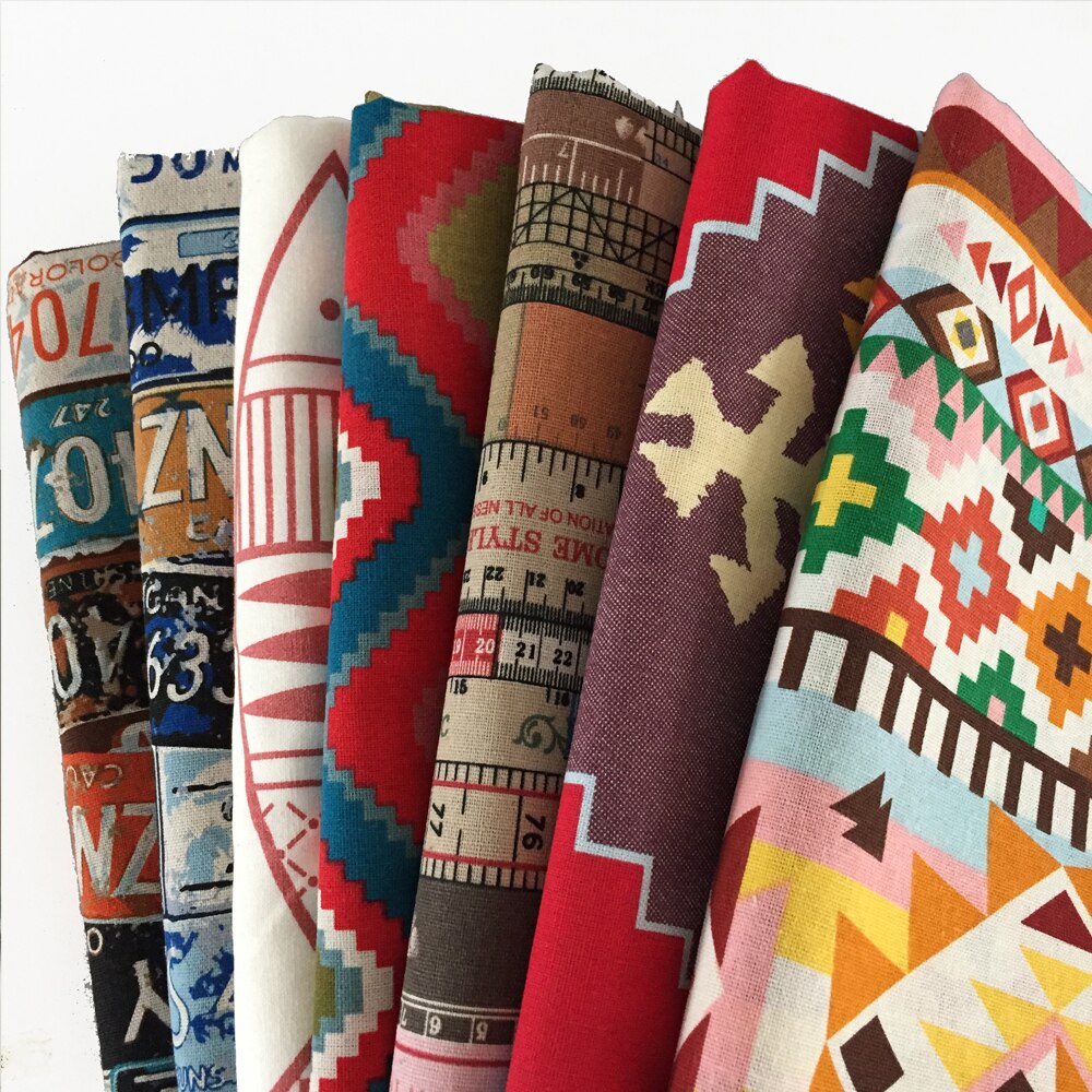 Mantel de lino y algodón Retro, cortina, almohada, Sábana, tela para el hogar, Material hecho a mano DIY, 100cm x 145cm por pieza
