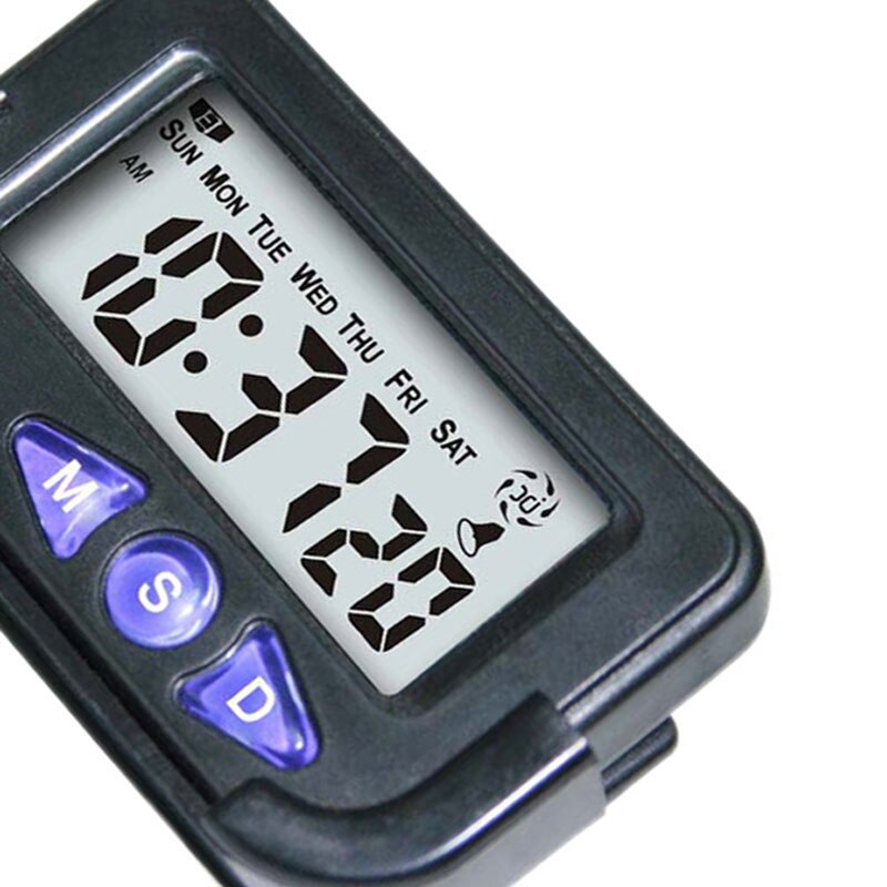 Pocket Sized Digital Electronic Travel Alarm Clock Automotive Electronic Stopwatch Mini LCD Digital Display Timer LXY9
