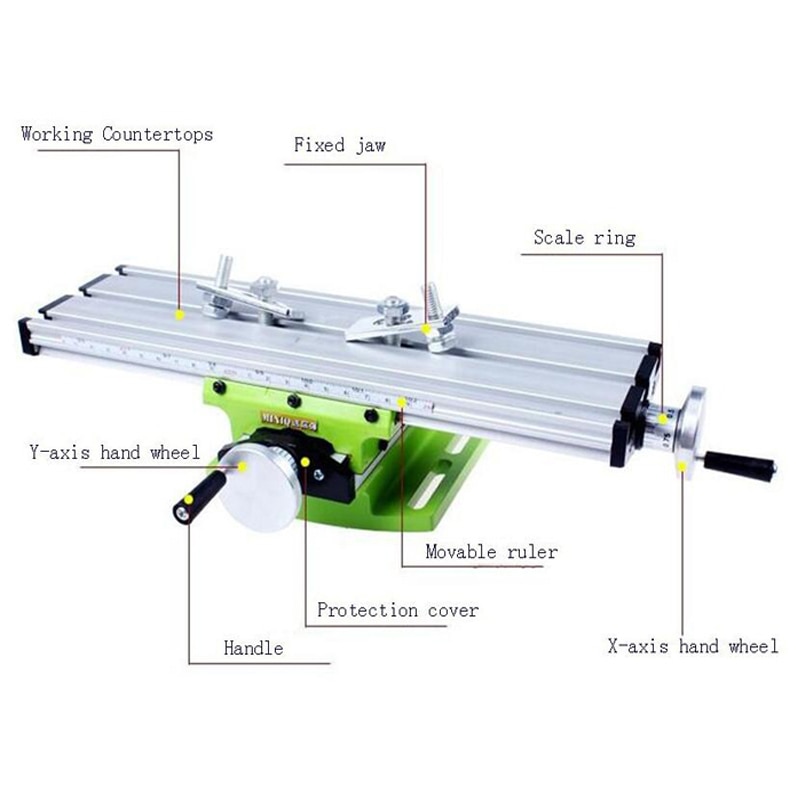 1 ST Mini Multifunctionele Cross Werktafel/slide tafel ondersteuning Voor Boren Freesmachine Bench boor stent Gereedschap