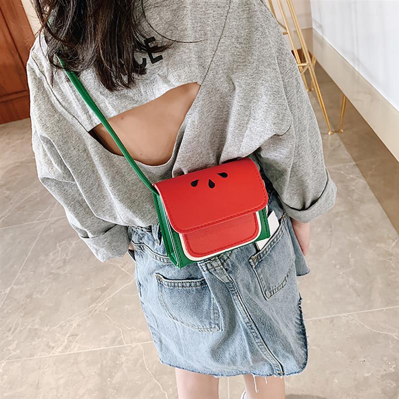 Mooie Cartoon Fruit Vorm Kids Schoudertassen Leuke Watermeloen Draagbare Messenger Bag Crossbody Tas Voor Kinderen