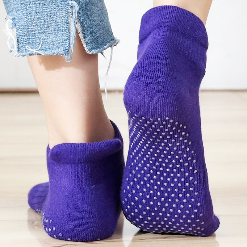Women's Yoga Socks fitness Pilates Socks Non-Skid Dance Socks Breathable Cotton Socks Towel Bottom