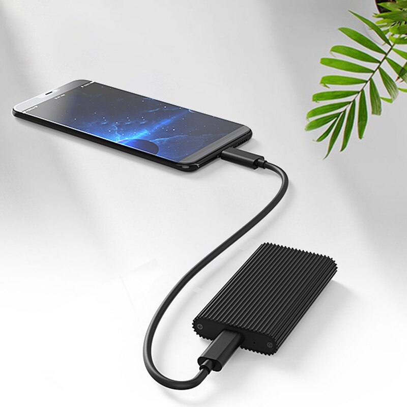 KIMAX Mini Portable Hard Disk Box MSATA SSD Fall Typ-C zu USB 3,1 Aluminium Externe Gehäuse