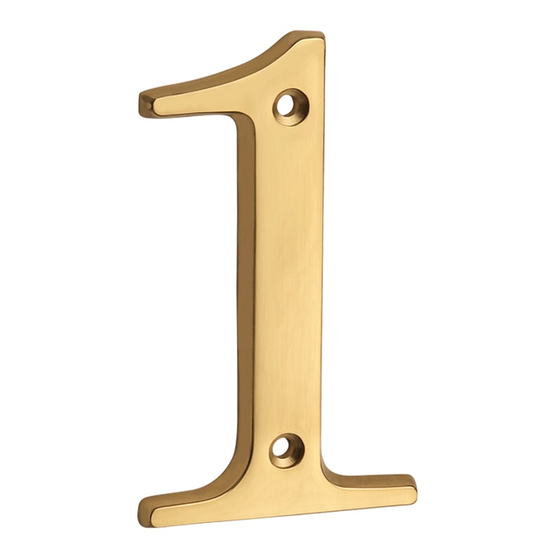 1 szt. 4 "101mm metalowy numer domu z litego mosiądzu numer i litera numer drzwi mieszkania skrzynka pocztowa znak adresowy numer domu na zewnątrz # 0-9: Beżowy