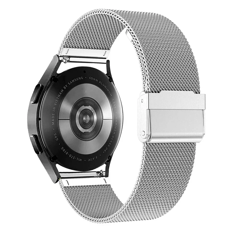 20mm 22mm Replace Strap for Amazfit Bip 6 5 4 Metal Band for Amazfit BALANCE/Active2/GTR/GTS Milanese Stainless Steel Bracelets: Beige / 22mm