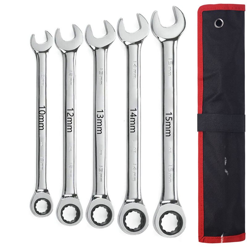 Ratchet Combination Wrench Set Torque Gears Ring Wrench Universal Socket Wrench Hand Tools Alloy Set Wrench: 30mm