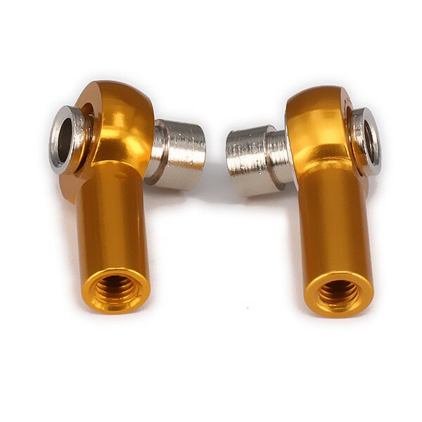 M3 3mm Thread 18mm Length Link Rod End Ball Joint Ball Head Holder Tie rod end, Ball Link for RC car 2pcs Alloy aluminum HSP HPI: Yellow