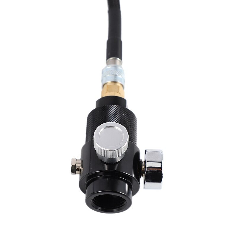 Regulator with 100cm SLP FLEX Remote Hose Line 0-200 Psi to HPA Co2 Tank Cylinder
