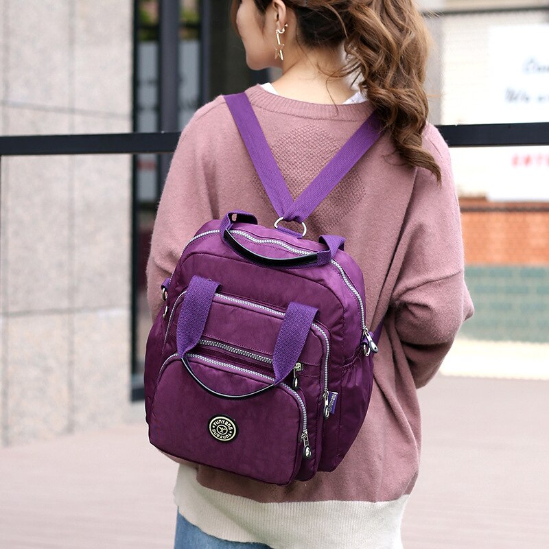 Mochila impermeável para mulheres, Mochila Laptop Lazer, Mochilas escolares multifuncionais, Nova moda