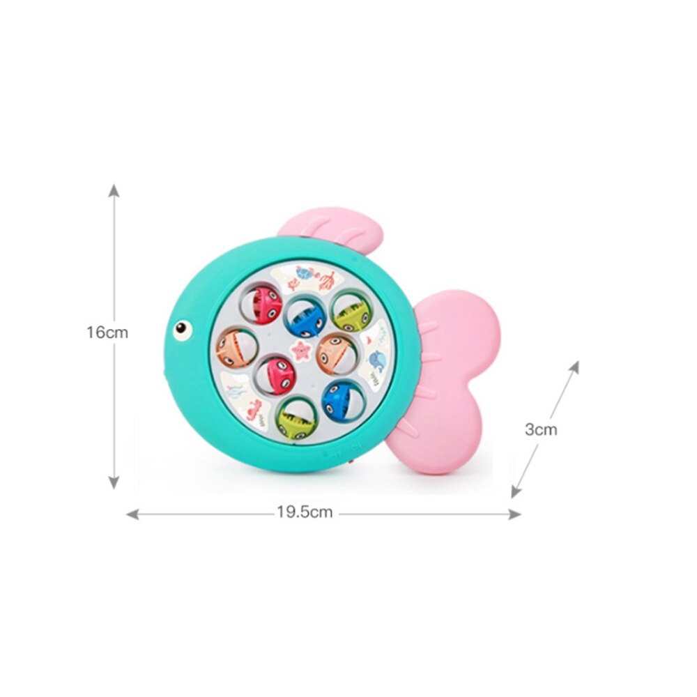 1 scatola di Elettronica di Gioco di Pesca Giocattoli di Cartone Animato Giocattolo Musicale Educativo Gioco di Alimentazione Accessori per la Casa per I Bambini senza Batteria (pi