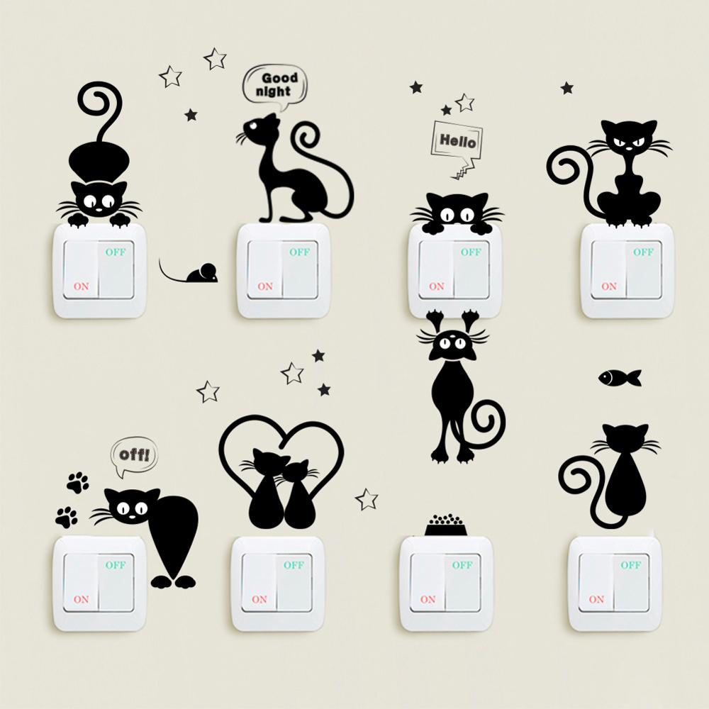 Mignon tête inclinée hibou autocollant mur pour enfants chambres Vinilos Paredes café tasse animaux chambre pvc affiches murale Art cuisine décor: ZYPA-288-N