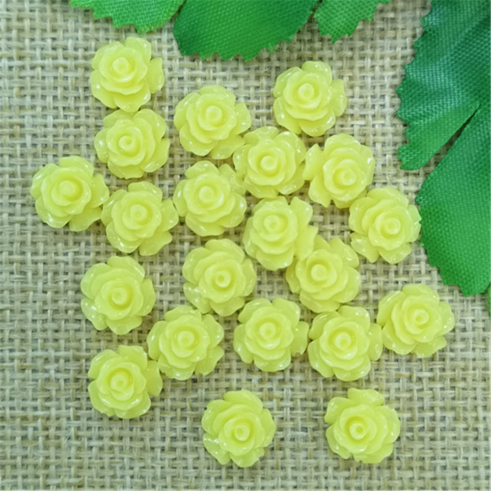 80pcs Resin Rose Kralen Knoppen Versieringen Scrapbooking DIY Craft 10mm