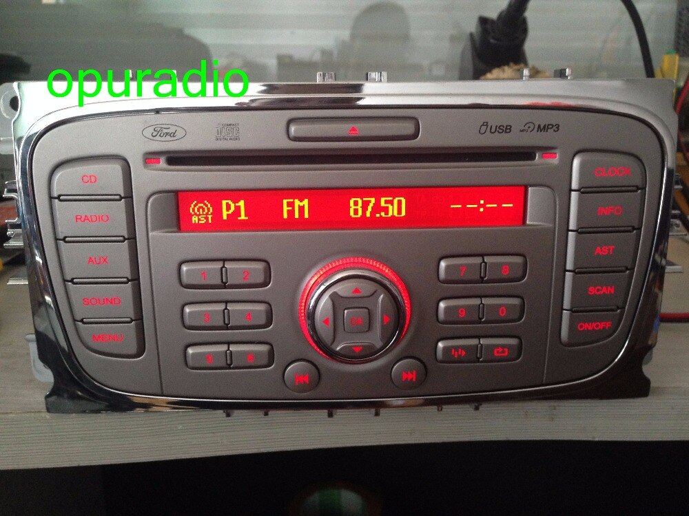 Origianl enkele disc cd radio CD1053 9M5T-18C939-JK met MP3 USB voor ford auto cd-speler