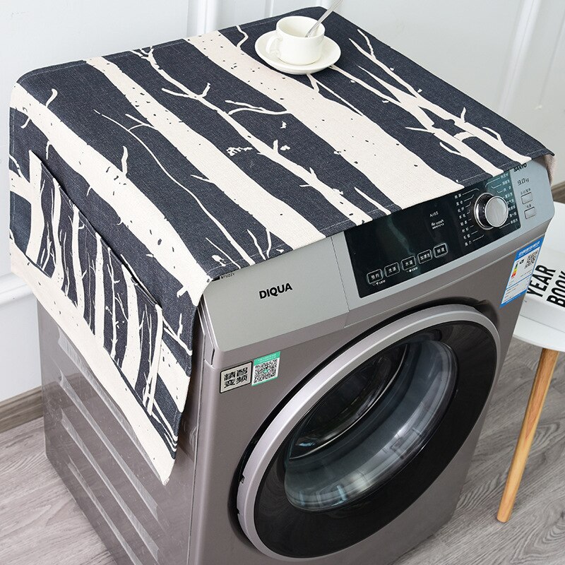 Cover Grace Linnen Wasmachine Deksel Koelkast Stofkap Automatische Wasmachine Covers Home Organisatie En Opslag: 5